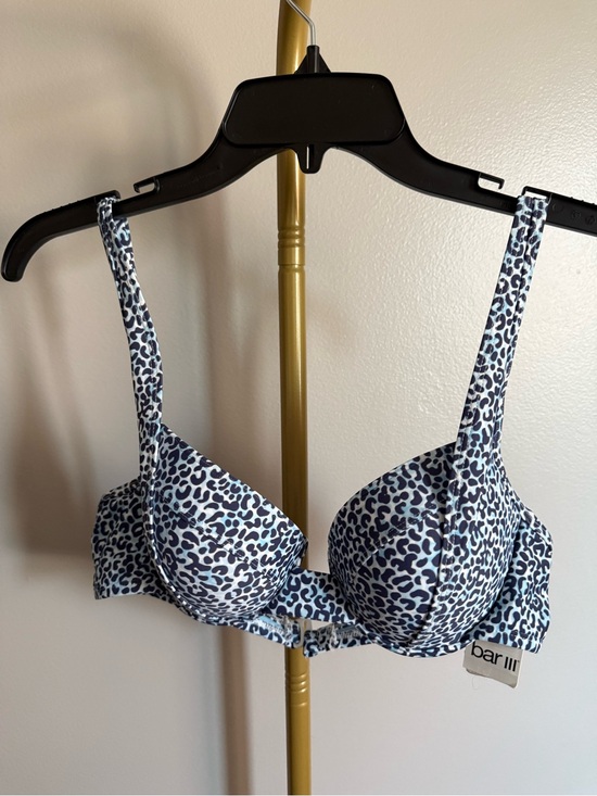 Bar III Other - NWT Bar III “On the Prowl” Bikini Top – Navy Leopard Print (Size S)